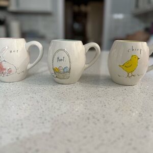 New Rae Dunn Easter Themed Ceramic Mug Set